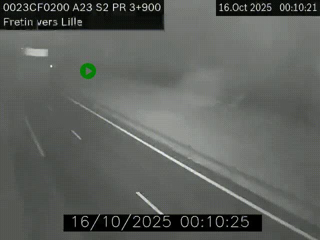 Webcam autoroute A23 à hauteur de Fretin. Vue orientée vers Lille