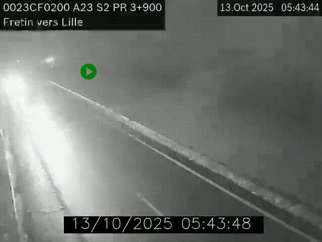 Webcam autoroute A23 à hauteur de Fretin. Vue orientée vers Lille