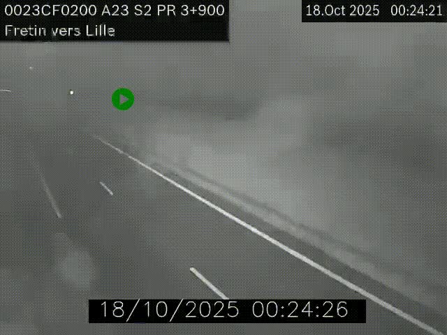 Webcam autoroute A23 à hauteur de Fretin. Vue orientée vers Lille