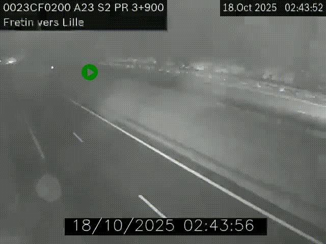 Webcam autoroute A23 à hauteur de Fretin. Vue orientée vers Lille