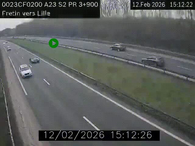 <h2>Webcam autoroute A23 à hauteur de Fretin. Vue orientée vers Lille</h2>