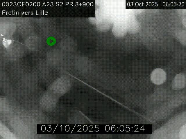<h2>Webcam autoroute A23 à hauteur de Fretin. Vue orientée vers Lille</h2>