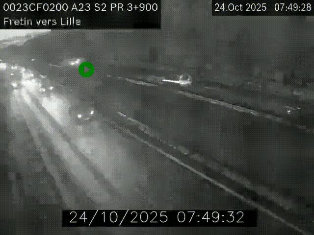 <h2>Webcam autoroute A23 à hauteur de Fretin. Vue orientée vers Lille</h2>