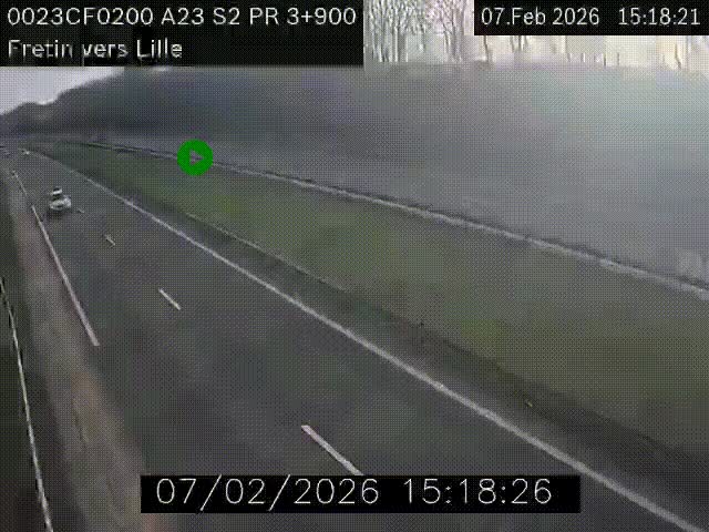 <h2>Webcam autoroute A23 à hauteur de Fretin. Vue orientée vers Lille</h2>