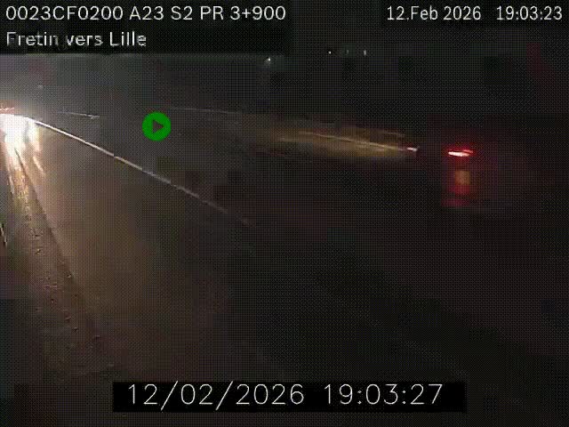 <h2>Webcam autoroute A23 à hauteur de Fretin. Vue orientée vers Lille</h2>