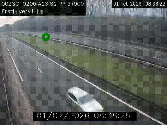<h2>Webcam autoroute A23 à hauteur de Fretin. Vue orientée vers Lille</h2>