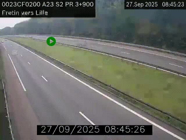 <h2>Webcam autoroute A23 à hauteur de Fretin. Vue orientée vers Lille</h2>