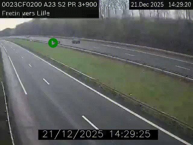 <h2>Webcam autoroute A23 à hauteur de Fretin. Vue orientée vers Lille</h2>
