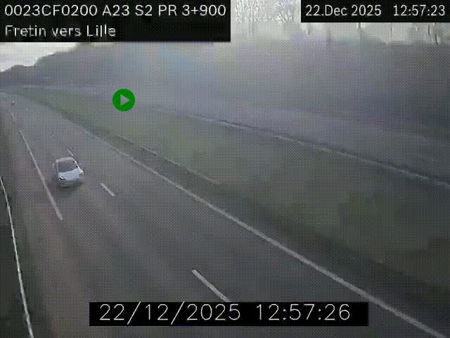 <h2>Webcam autoroute A23 à hauteur de Fretin. Vue orientée vers Lille</h2>
