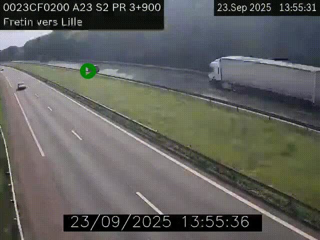 <h2>Webcam autoroute A23 à hauteur de Fretin. Vue orientée vers Lille</h2>