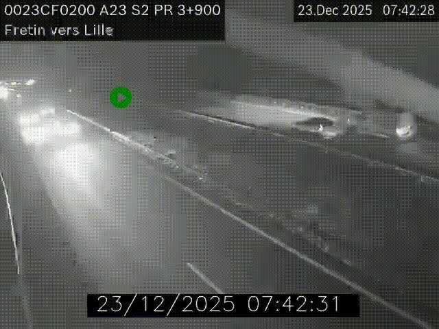 <h2>Webcam autoroute A23 à hauteur de Fretin. Vue orientée vers Lille</h2>