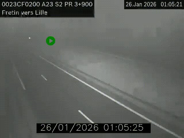 <h2>Webcam autoroute A23 à hauteur de Fretin. Vue orientée vers Lille</h2>