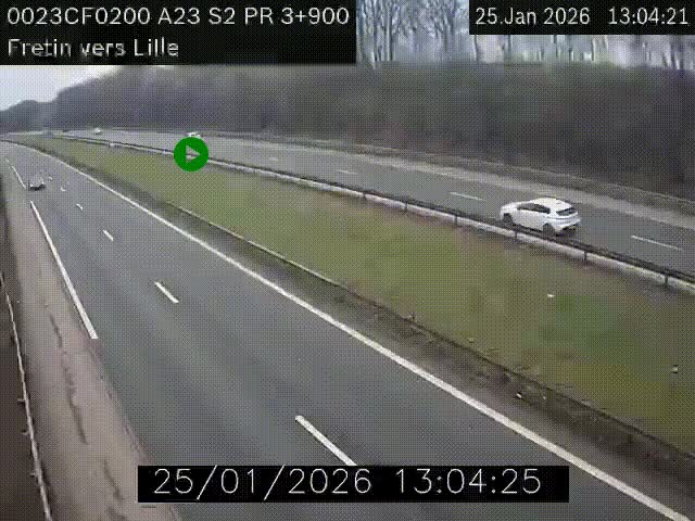 <h2>Webcam autoroute A23 à hauteur de Fretin. Vue orientée vers Lille</h2>