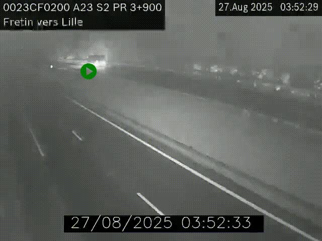 <h2>Webcam autoroute A23 à hauteur de Fretin. Vue orientée vers Lille</h2>