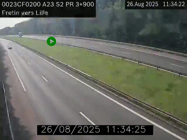<h2>Webcam autoroute A23 à hauteur de Fretin. Vue orientée vers Lille</h2>