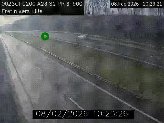 <h2>Webcam autoroute A23 à hauteur de Fretin. Vue orientée vers Lille</h2>