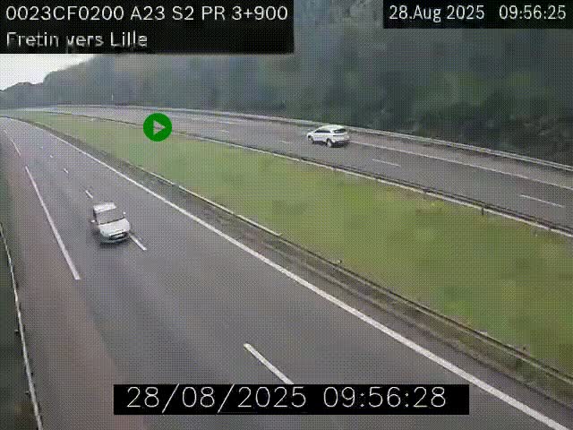 <h2>Webcam autoroute A23 à hauteur de Fretin. Vue orientée vers Lille</h2>