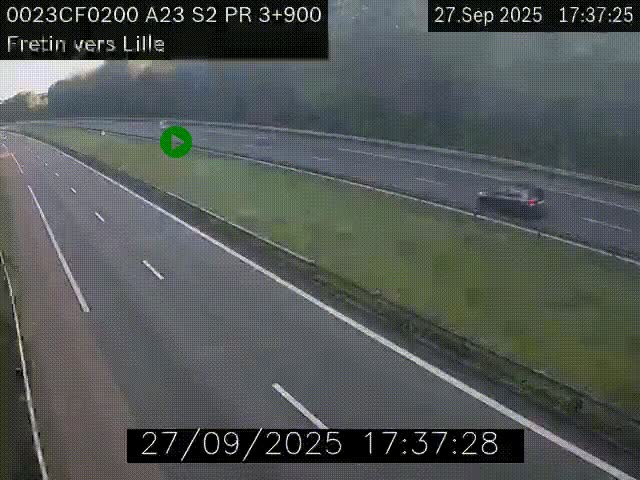 <h2>Webcam autoroute A23 à hauteur de Fretin. Vue orientée vers Lille</h2>