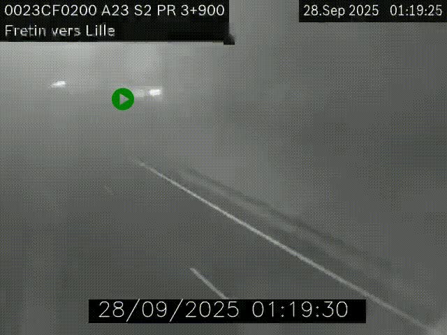 <h2>Webcam autoroute A23 à hauteur de Fretin. Vue orientée vers Lille</h2>