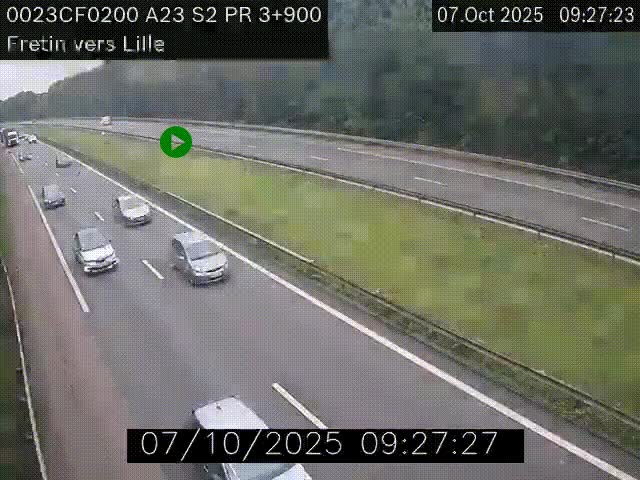 <h2>Webcam autoroute A23 à hauteur de Fretin. Vue orientée vers Lille</h2>