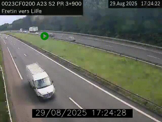 <h2>Webcam autoroute A23 à hauteur de Fretin. Vue orientée vers Lille</h2>