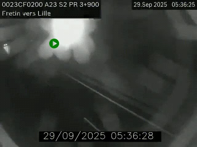 <h2>Webcam autoroute A23 à hauteur de Fretin. Vue orientée vers Lille</h2>
