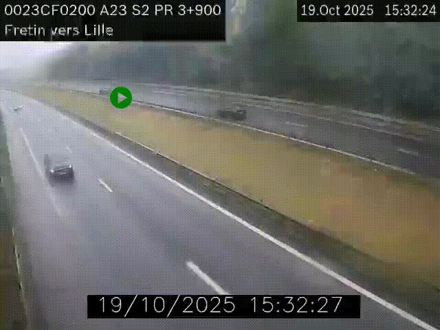 <h2>Webcam autoroute A23 à hauteur de Fretin. Vue orientée vers Lille</h2>
