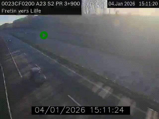 <h2>Webcam autoroute A23 à hauteur de Fretin. Vue orientée vers Lille</h2>