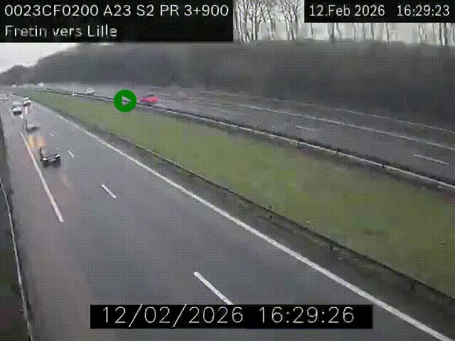 <h2>Webcam autoroute A23 à hauteur de Fretin. Vue orientée vers Lille</h2>