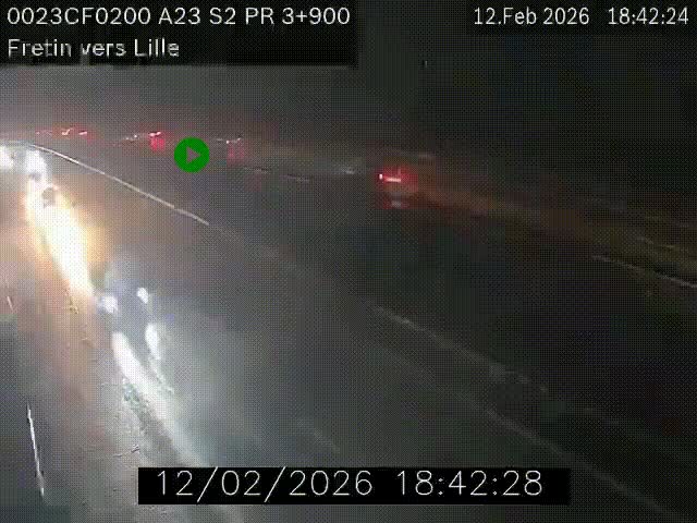<h2>Webcam autoroute A23 à hauteur de Fretin. Vue orientée vers Lille</h2>