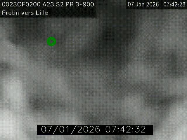 <h2>Webcam autoroute A23 à hauteur de Fretin. Vue orientée vers Lille</h2>