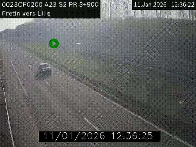 <h2>Webcam autoroute A23 à hauteur de Fretin. Vue orientée vers Lille</h2>