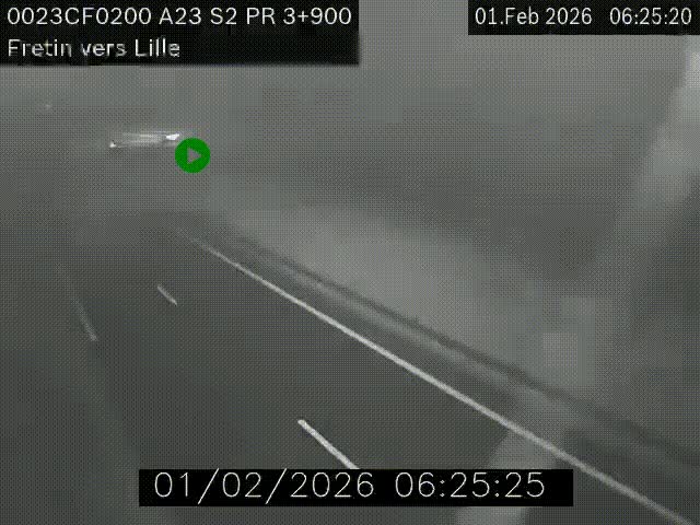 <h2>Webcam autoroute A23 à hauteur de Fretin. Vue orientée vers Lille</h2>