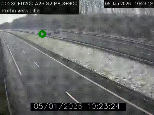 <h2>Webcam autoroute A23 à hauteur de Fretin. Vue orientée vers Lille</h2>