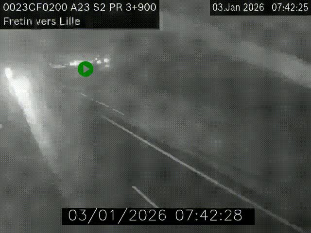 <h2>Webcam autoroute A23 à hauteur de Fretin. Vue orientée vers Lille</h2>