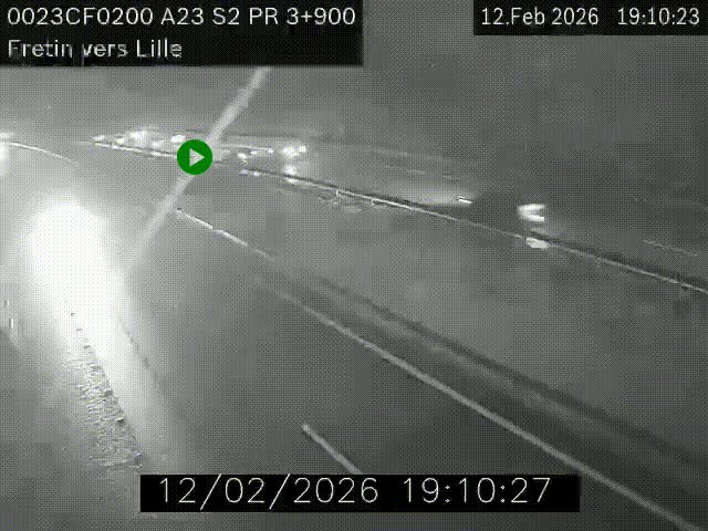 <h2>Webcam autoroute A23 à hauteur de Fretin. Vue orientée vers Lille</h2>