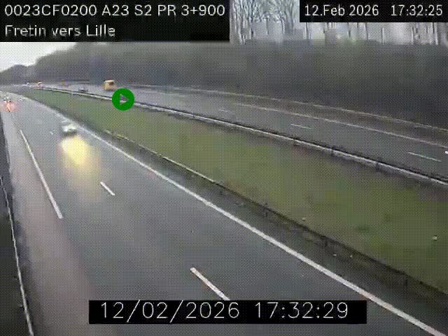 <h2>Webcam autoroute A23 à hauteur de Fretin. Vue orientée vers Lille</h2>