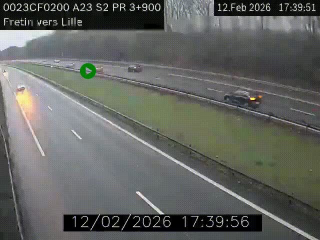 <h2>Webcam autoroute A23 à hauteur de Fretin. Vue orientée vers Lille</h2>