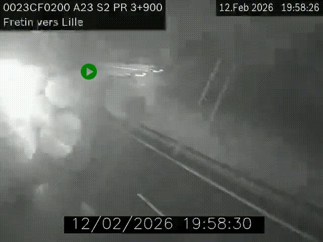 <h2>Webcam autoroute A23 à hauteur de Fretin. Vue orientée vers Lille</h2>