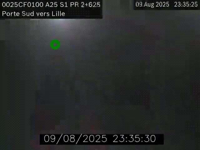 <h2>Webcam autoroute A25 sur le périphérique de Lille à hauteur de Lille-Sud et la sortie 3 Faches-Thumesnil. Vue orientée vers Lille-Centre.</h2>