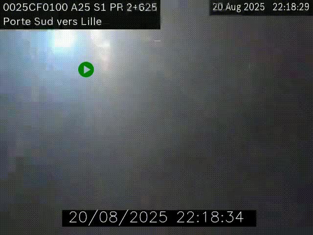 <h2>Webcam autoroute A25 sur le périphérique de Lille à hauteur de Lille-Sud et la sortie 3 Faches-Thumesnil. Vue orientée vers Lille-Centre.</h2>