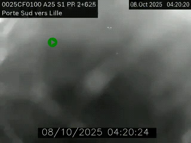 <h2>Webcam autoroute A25 sur le périphérique de Lille à hauteur de Lille-Sud et la sortie 3 Faches-Thumesnil. Vue orientée vers Lille-Centre.</h2>
