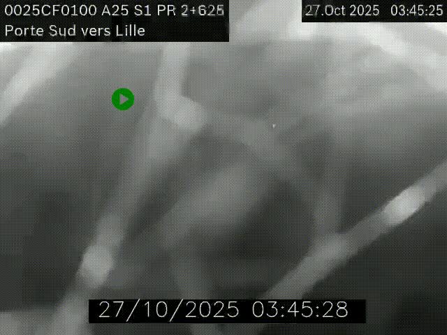 <h2>Webcam autoroute A25 sur le périphérique de Lille à hauteur de Lille-Sud et la sortie 3 Faches-Thumesnil. Vue orientée vers Lille-Centre.</h2>