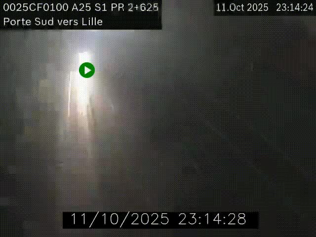 <h2>Webcam autoroute A25 sur le périphérique de Lille à hauteur de Lille-Sud et la sortie 3 Faches-Thumesnil. Vue orientée vers Lille-Centre.</h2>