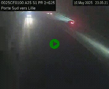 <h2>Webcam autoroute A25 sur le périphérique de Lille à hauteur de Lille-Sud et la sortie 3 Faches-Thumesnil. Vue orientée vers Lille-Centre.</h2>