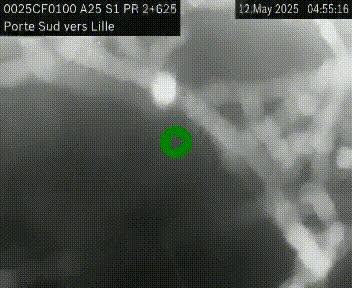 <h2>Webcam autoroute A25 sur le périphérique de Lille à hauteur de Lille-Sud et la sortie 3 Faches-Thumesnil. Vue orientée vers Lille-Centre.</h2>