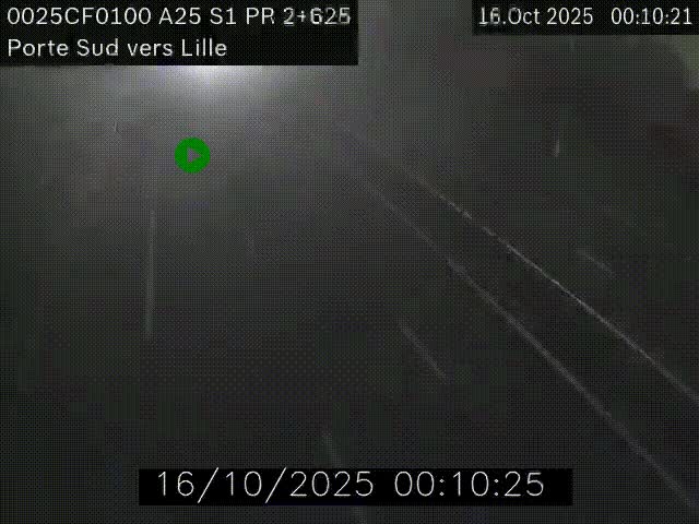<h2>Webcam autoroute A25 sur le périphérique de Lille à hauteur de Lille-Sud et la sortie 3 Faches-Thumesnil. Vue orientée vers Lille-Centre.</h2>