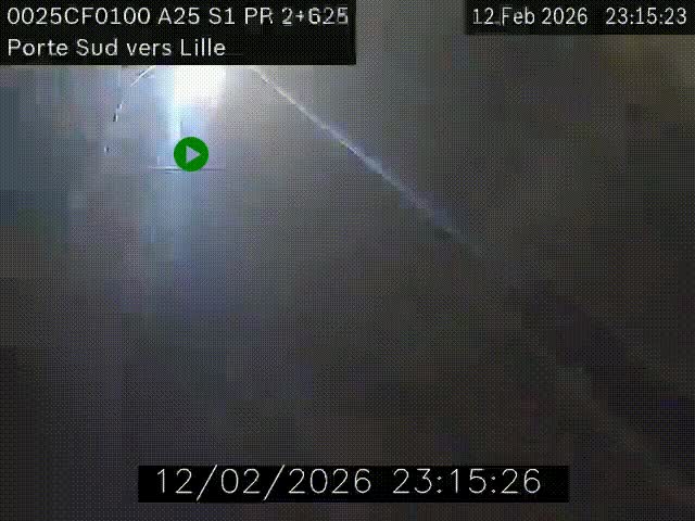 <h2>Webcam autoroute A25 sur le périphérique de Lille à hauteur de Lille-Sud et la sortie 3 Faches-Thumesnil. Vue orientée vers Lille-Centre.</h2>