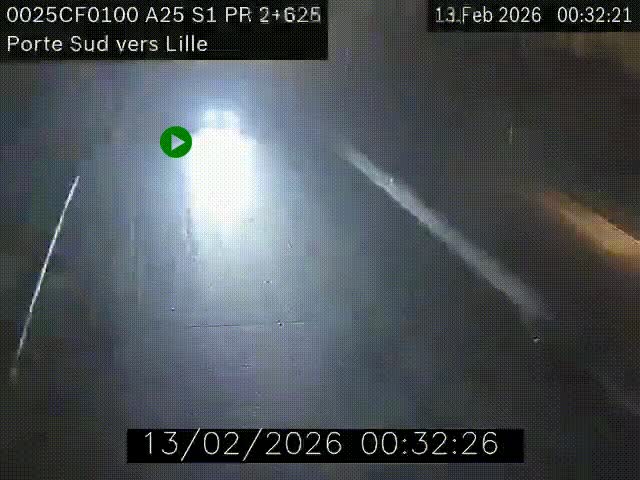 <h2>Webcam autoroute A25 sur le périphérique de Lille à hauteur de Lille-Sud et la sortie 3 Faches-Thumesnil. Vue orientée vers Lille-Centre.</h2>