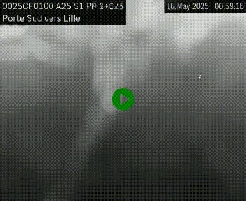 <h2>Webcam autoroute A25 sur le périphérique de Lille à hauteur de Lille-Sud et la sortie 3 Faches-Thumesnil. Vue orientée vers Lille-Centre.</h2>